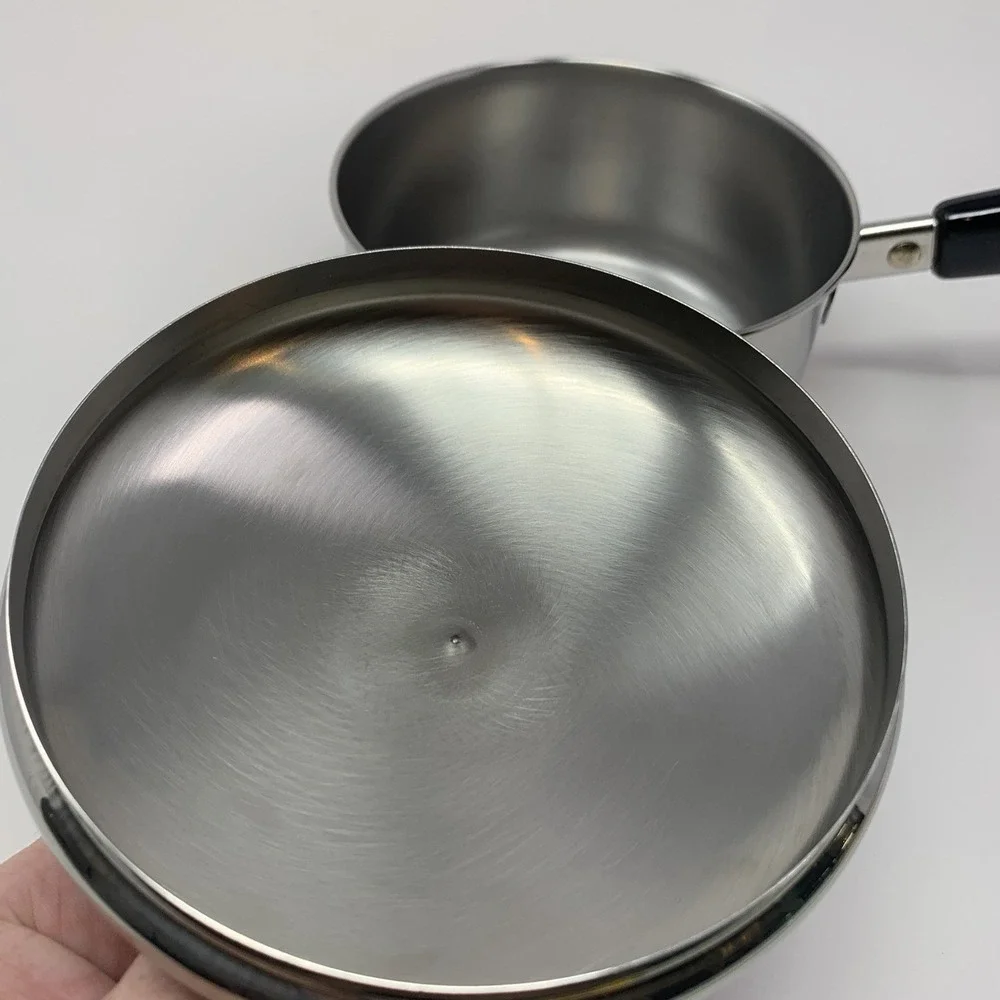 Vtg Revere Ware 3/4 QT Sauce Pan 1801 Copper Bottom Pot, Lid '81 Clinton ILL USA